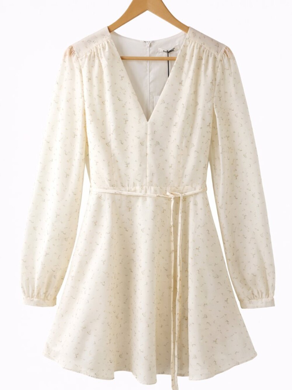 Glamorous Soft Yellow Cream Floral A-Line Mini Dress 4 NWT whimsical coquette